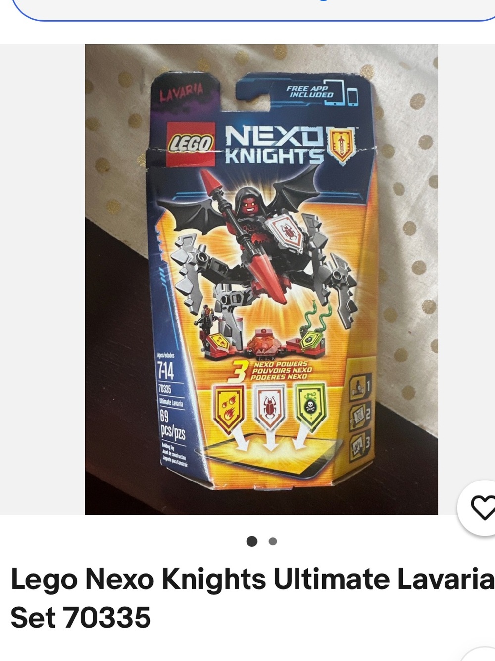 Lego Nexo Knights Lavaria Set - Black, Red & Silver new sealed